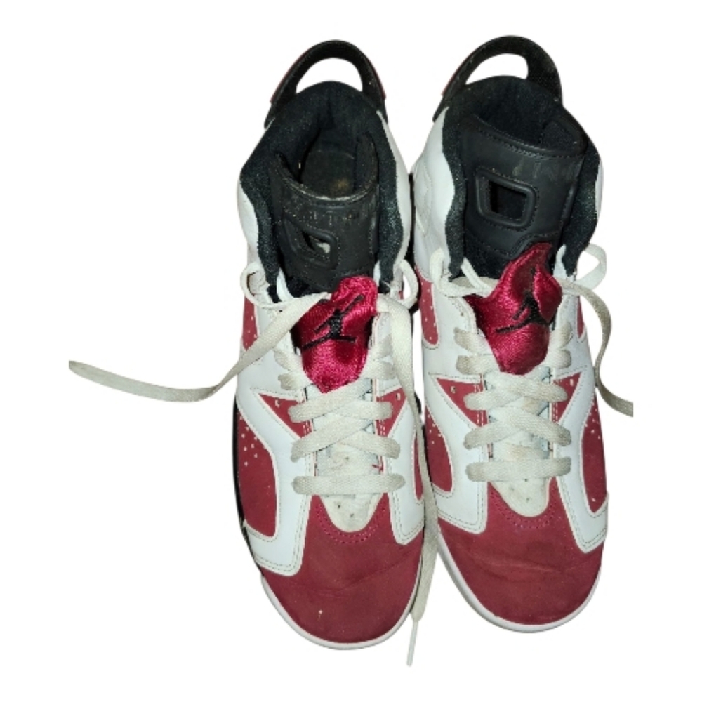 Nike Air Jordan Retro Carmine White Red GS Sneakers Size 6Y